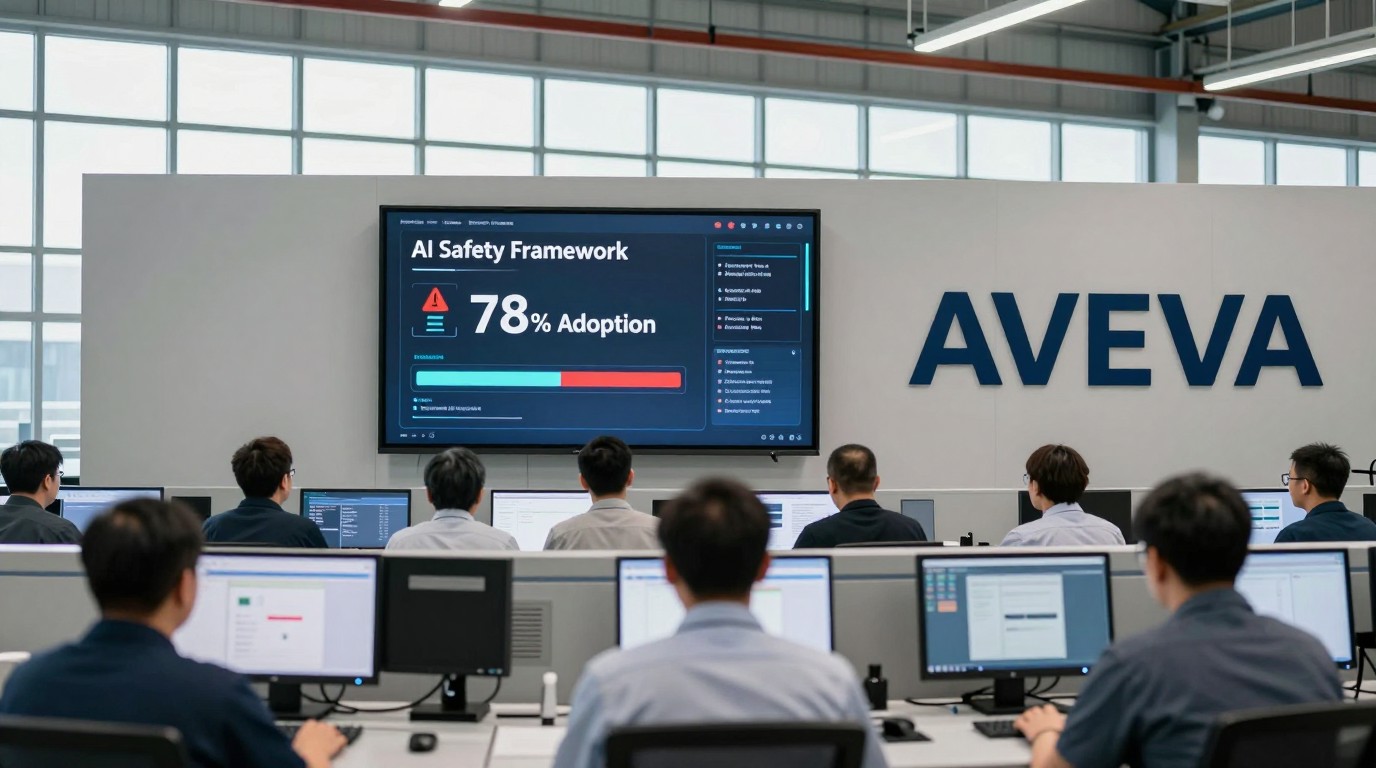 ภาพสร้างด้วย AI (ไม่ใช่ภาพถ่ายจริง) ประกอบข่าว AVEVA เตือนภาคอุตสาหกรรมต้องวางกรอบความปลอดภัยก่อนปล่อย AI ทำงานอิสระในโรงงาน