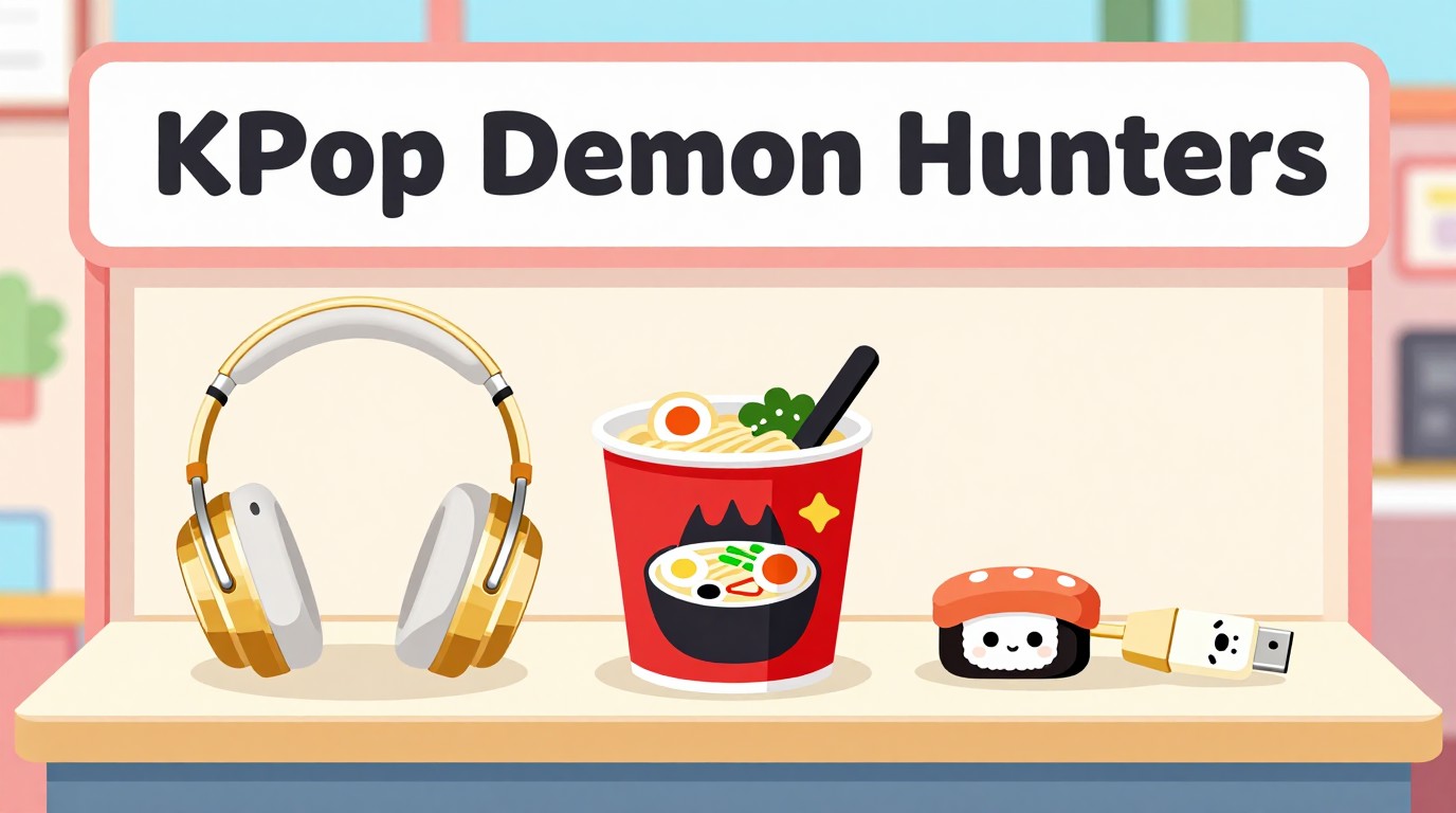 ภาพสร้างด้วย AI (ไม่ใช่ภาพถ่ายจริง) ประกอบข่าว Target จับมือ KPop Demon Hunters ออกคอลเลกชันแกดเจ็ตธีมราเมงและกระป๋องโซดา