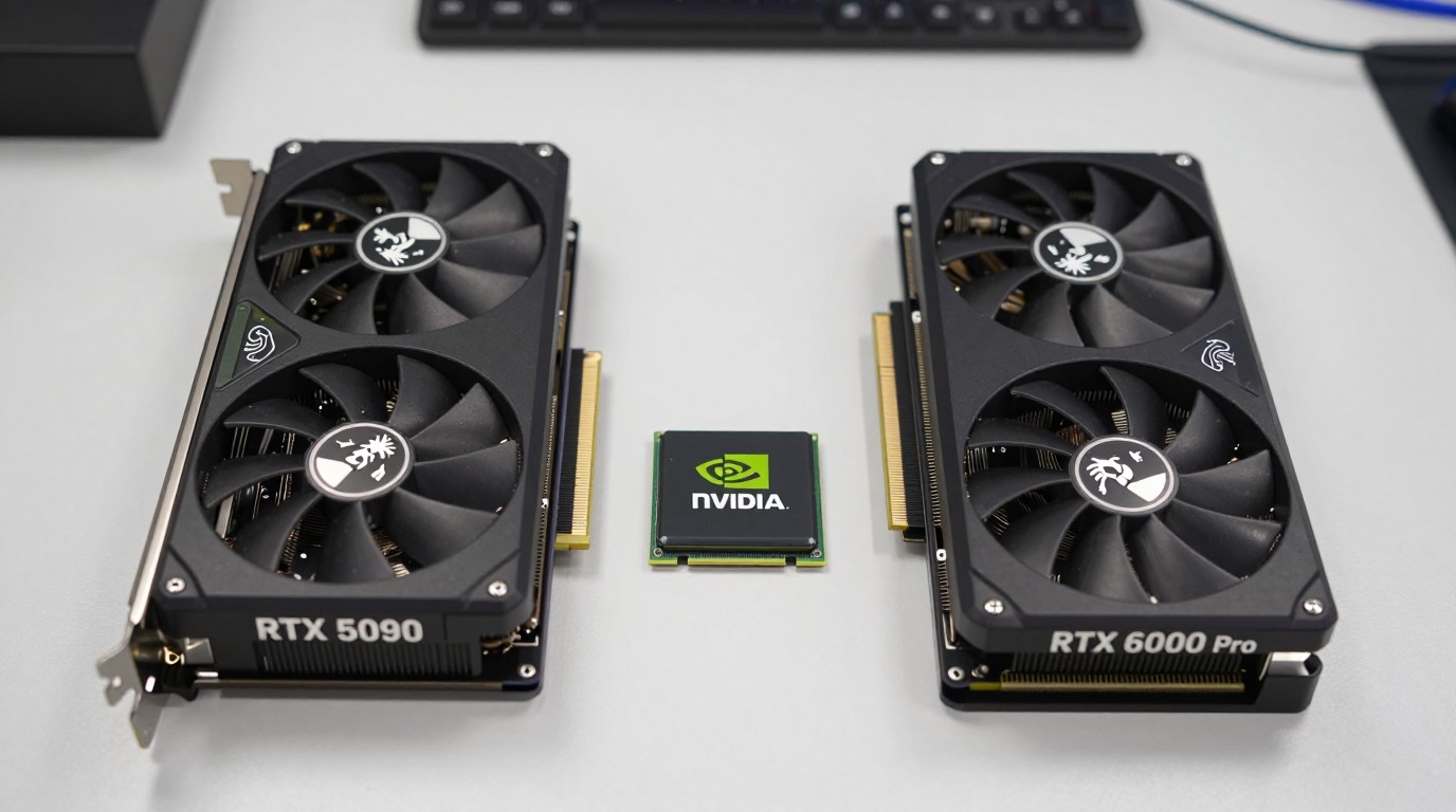 ภาพสร้างด้วย AI (ไม่ใช่ภาพถ่ายจริง) ประกอบข่าว Nvidia ถูกระบุเลิกผลิต RTX 5090 หันเอาชิป GB202 ไปทำ GPU สำหรับ AI และงานโปรเฟสชันนัลแทน