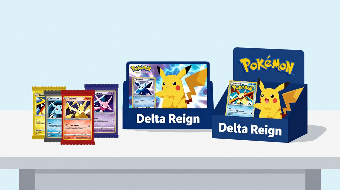ภาพสร้างด้วย AI (ไม่ใช่ภาพถ่ายจริง) ประกอบข่าว Pokémon TCG ชุด Delta Reign เปิดให้พรีออเดอร์แล้วที่ Amazon และ Target
