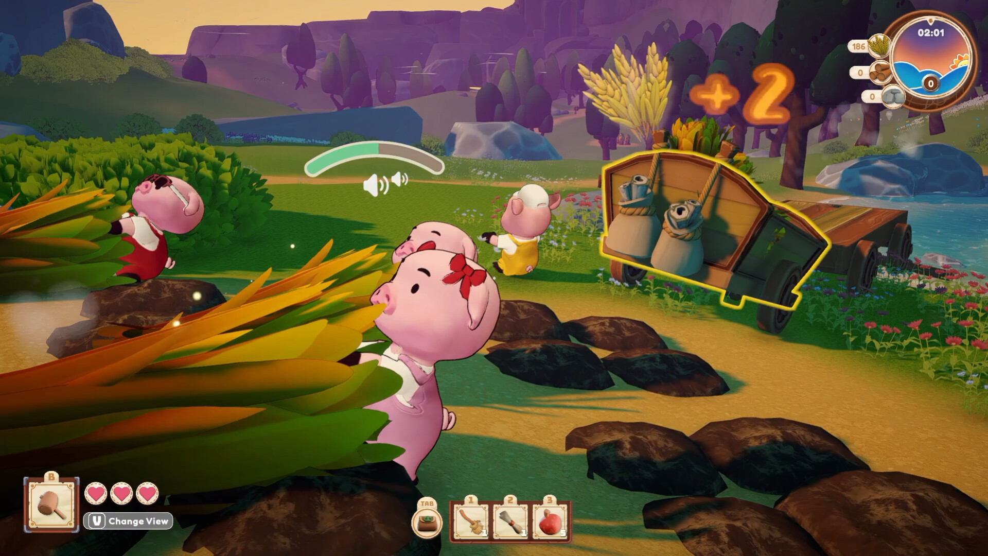 ภาพจากเกม Pigs and Wolf