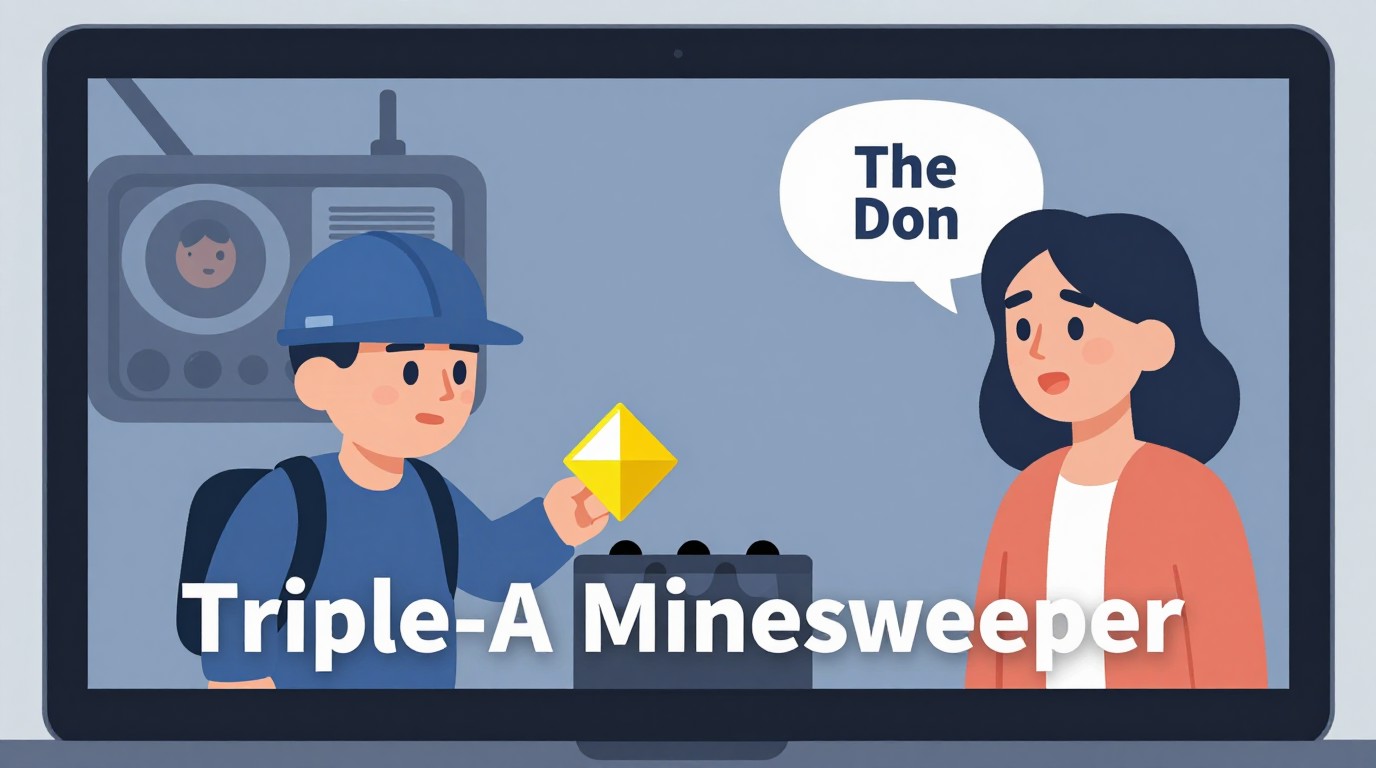 ภาพสร้างด้วย AI (ไม่ใช่ภาพถ่ายจริง) ประกอบข่าว เกมล้อเลียน Triple-A Minesweeper เสียดสีนิสัยแย่ๆ ของเกม AAA ยุคนี้